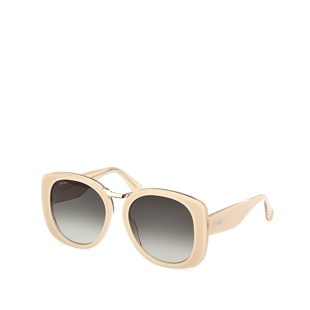 Max Mara Bridge MM0092 Sunglasses Beige Oversized Square 55mm 25P New